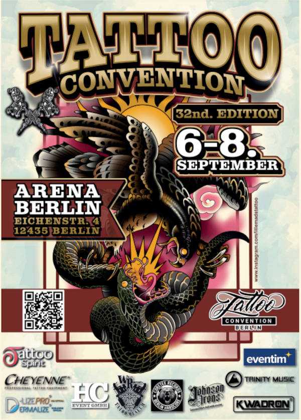 Official Poster of Tattoo Convention 2024 in Berlin, Germany